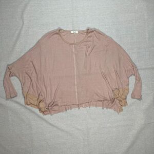 KyeMi | Blush Oversized Waffle Knit Pullover Sweater | Small